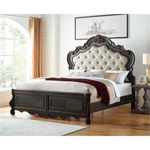 steve silver rhapsody multi-step molasses wood panel bed