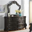 Steve Silver Rhapsody Multi-step Molasses King Wood 4-Piece Panel Bedroom Set