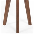Caspian Slate/Natural Matte Finish Round Accent End Table with Brown wood detail
