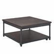 Steve Silver Prescott Smokey Oak and Black Metal Lift-Top Square Cocktail Table