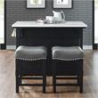Steve Silver Aspen Gray Faux Leather Solid Wood Counter Stool