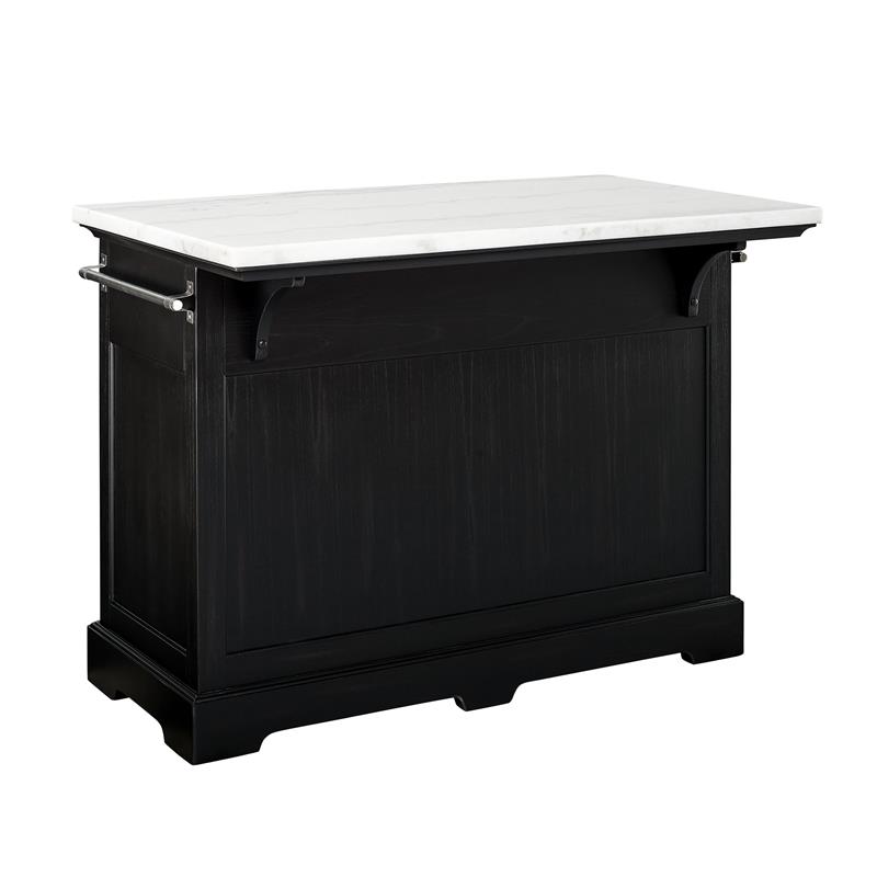 Steve Silver Aspen Ebony Finished Wood Kitchen Island 3-Piece Set