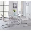Steve Silver Escondido Chrome and Glass Top Dining Table