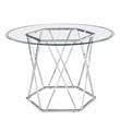 Steve Silver Escondido Chrome and Glass Top Dining Table