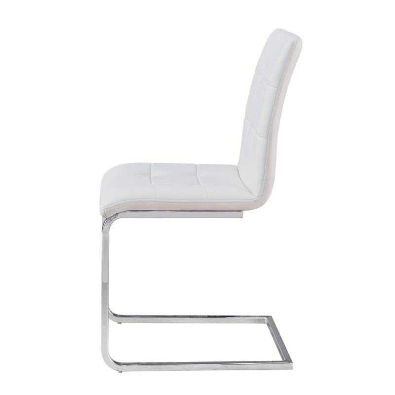 Steve Silver Escondido White Faux Leather Side Chair