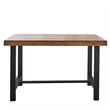 Steve Silver Landon Natural Honey Brown Wood and Black Metal Counter Stool