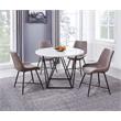 Steve Silver Ramona Brown Faux Leather and Metal Side Chair