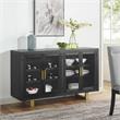 Steve Silver Yves Rubbed Charcoal Black Wood Server