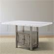 Steve Silver Grayson White Marble and Driftwood Counter Height Dining Table