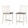 Steve Silver Joanna Two-Tone Ivory and Dark Oak 5-Piece Counter Height Set