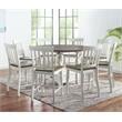 Steve Silver Joanna Two-Tone Ivory and Dark Oak 5-Piece Counter Height Set