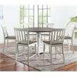Steve Silver Joanna Two-Tone Ivory and Dark Oak 7-Piece Counter Height Set