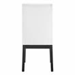 Steve Silver Yves Rubbed Charcoal 7-Piece Dining Set with White Side Chairs