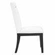 Steve Silver Yves Rubbed Charcoal 8-Piece Dining Set with White Side Chairs