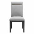 Steve Silver Yves Rubbed Charcoal 8-Piece Dining Set with Gray Side Chairs
