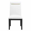 Steve Silver Yves Rubbed Charcoal 9-Piece Dining Set with White Side Chairs