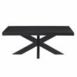Harris Ebony Finish Wood Pedestal Cocktail Table
