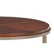 Miles Merlot Cherry Finish Wood and Metal Round End Table