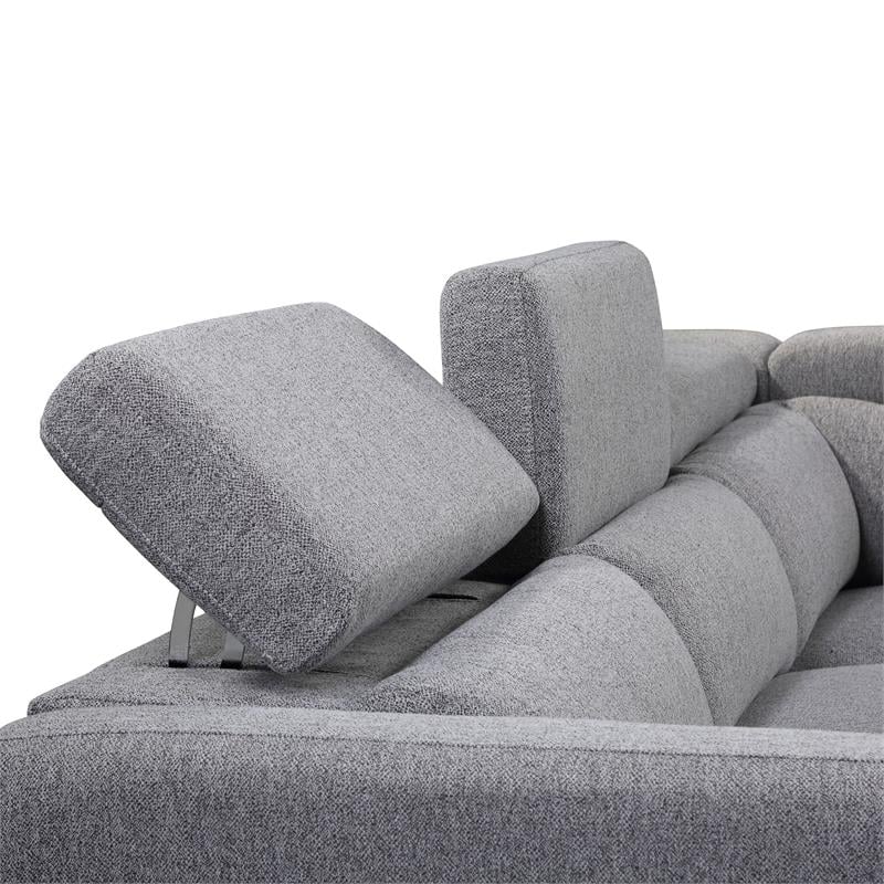 Steve Silver Isla Gray Tweed Fabric Power Reclining Sectional