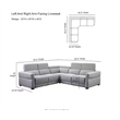 Steve Silver Isla Gray Tweed Fabric Power Reclining Sectional