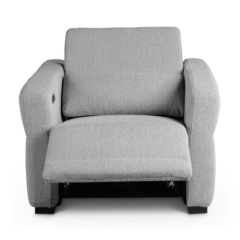 Steve Silver Isla Gray Tweed Fabric Dual-power Recliner