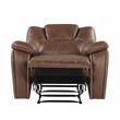 Steve Silver Katrine Brown Faux Leather Manual Recliner