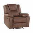 Steve Silver Katrine Brown Faux Leather Manual Recliner