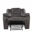 Steve Silver Katrine Charcoal Gray Faux Leather Manual Recliner