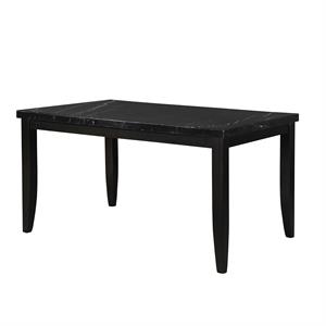 Markina Rectangle Black Marble Top Counter Height Dining Table