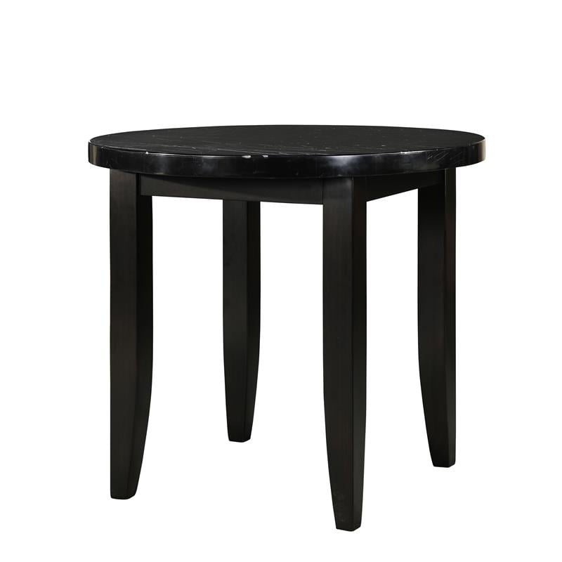 Steve Silver Markina Round Black Marble Top Counter Height ...