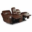 Steve Silver Keily Brown Faux Leather Manual Glider Recliner Loveseat
