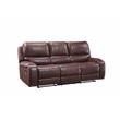 Steve Silver Keily Brown Faux Leather Manual Recliner Sofa