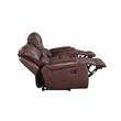 Steve Silver Keily Brown Faux Leather Manual Recliner Sofa