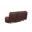 Steve Silver Keily Brown Faux Leather Manual Recliner Sofa