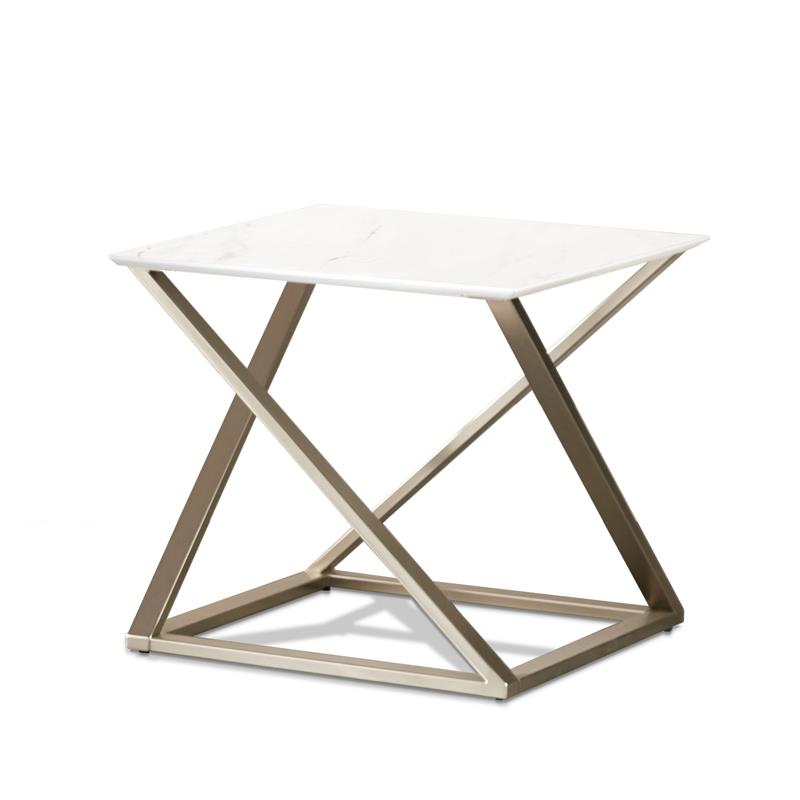 Steve Silver Zurich White Faux Marble Mixed Media 3-piece Occasional Set