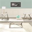 Steve Silver Zurich White Faux Marble Mixed Media 3-piece Occasional Set