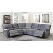 Steve Silver Simone Smoked Gray Polyester Fabric Power Reclining Sectional