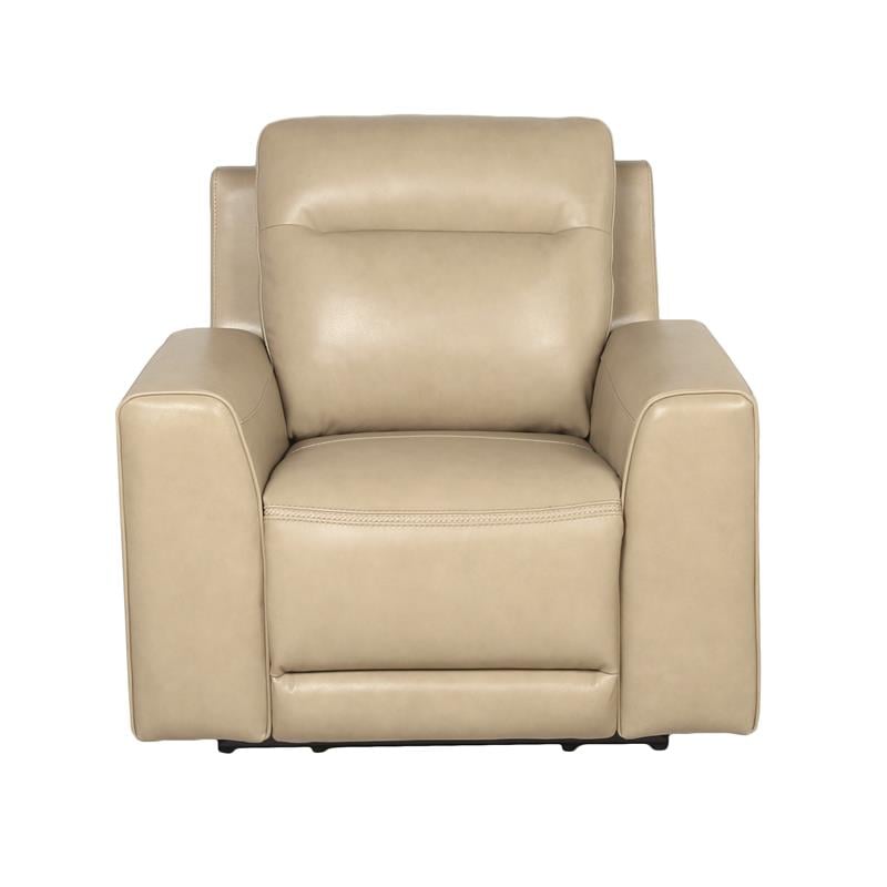 Doncella Beige Sand Leather Power Reclining Chair
