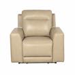 Doncella Beige Sand Leather Power Reclining Chair
