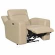 Doncella Beige Sand Leather Power Reclining Chair