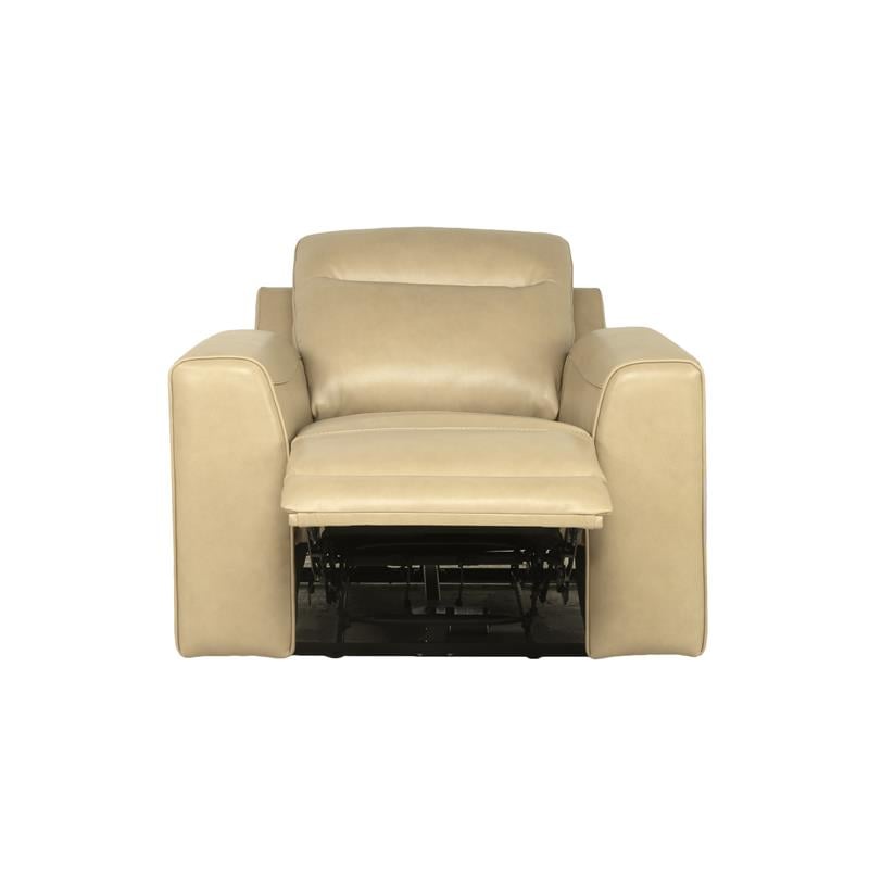Doncella Beige Sand Leather Power Reclining Chair