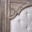 Highland Park Driftwood Gray Wood Upholstered Panel King Bed