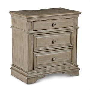 Highland Park Driftwood Gray Wood 3-drawer Nightstand
