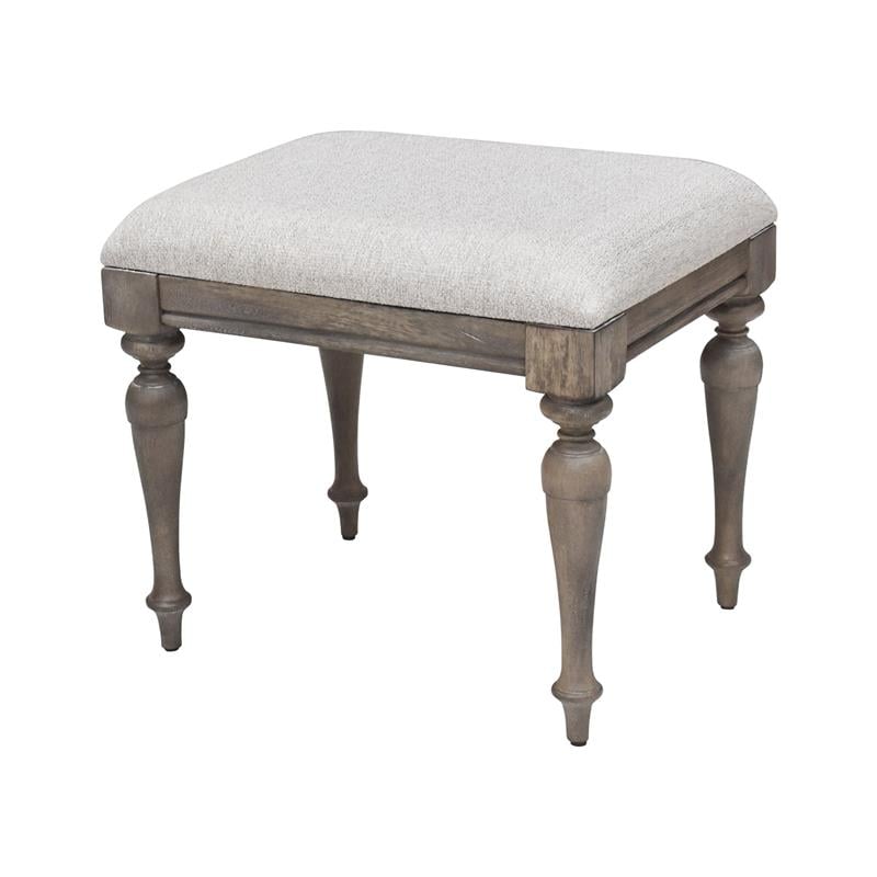 Highland Park Driftwood Gray Wood Vanity Bench