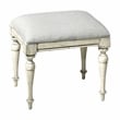 Highland Park Rustic Ivory Wood Vanity Bench