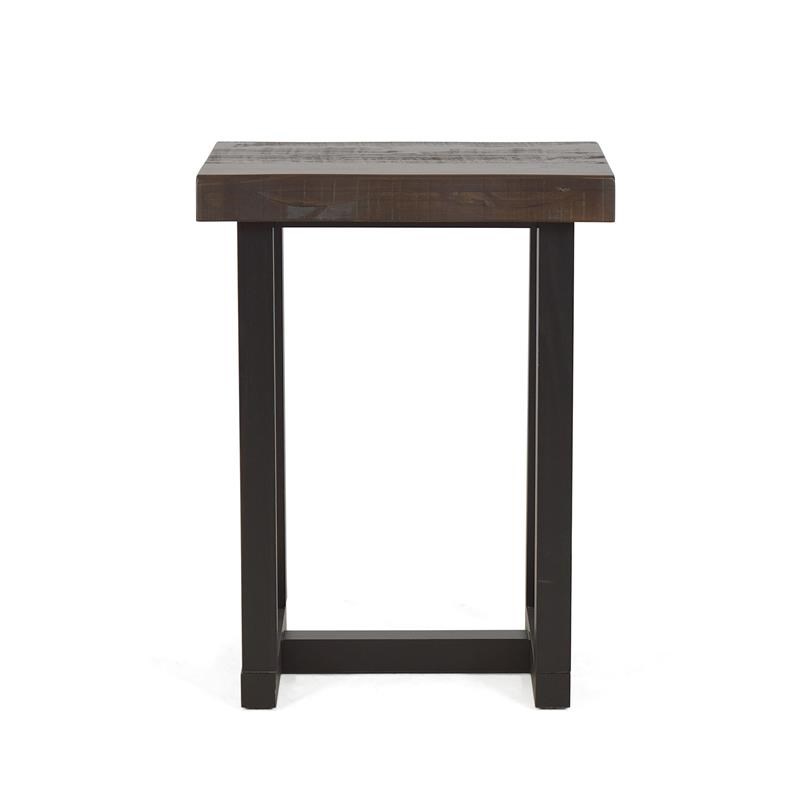 Steve Silver Jennings Cherry and Ebony Solid Wood Live Edge Stool