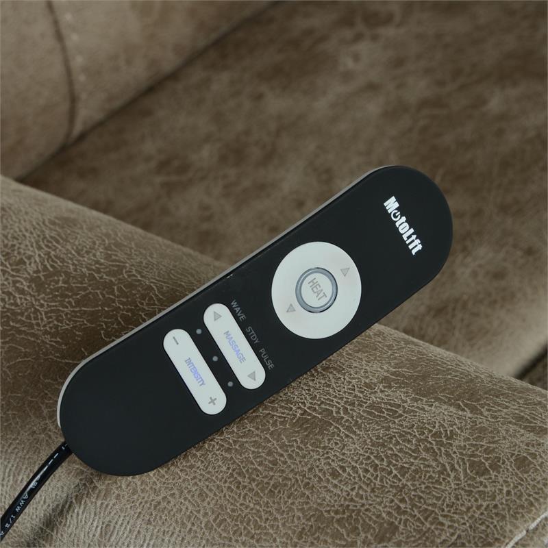 Ottawa Mushroom Light Brown Faux Leather Power Lift Chair with Heat and Massage