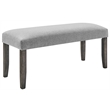Steve Silver Emily Gray Fabric Backless Bench