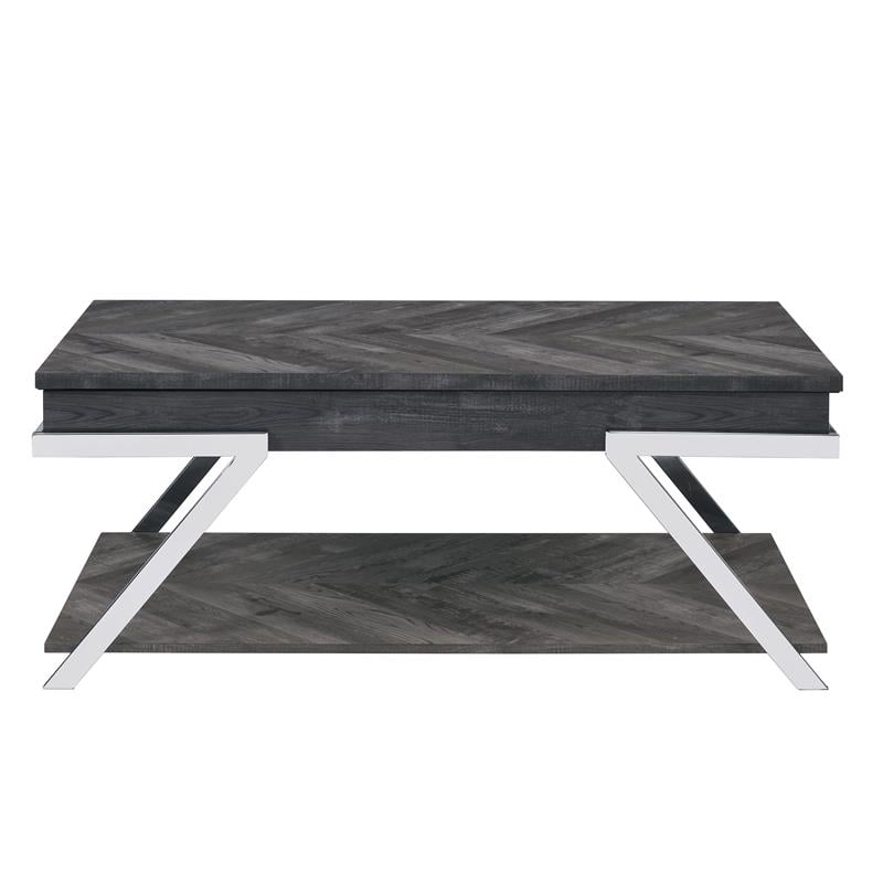 Steve Silver Roma Dark Gray Lift-Top Wood and Laminate Cocktail Table