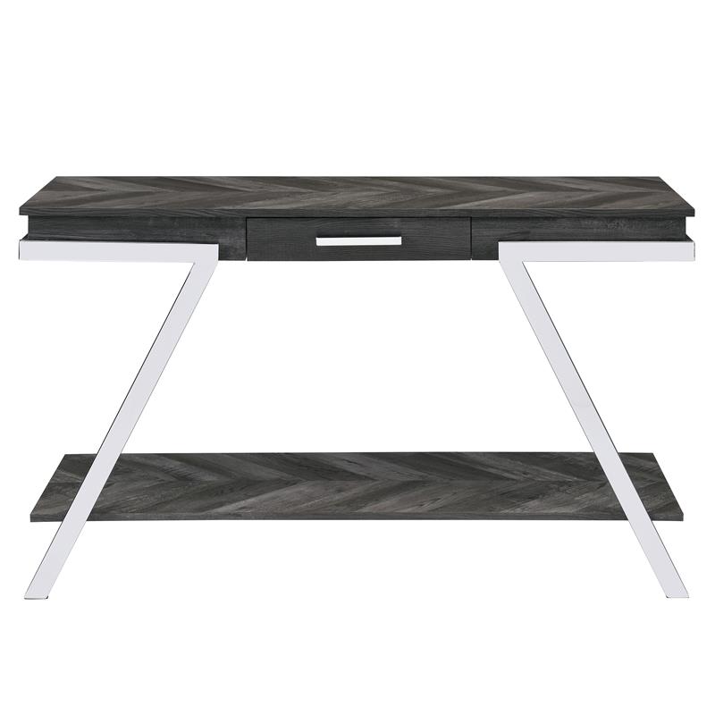 Steve Silver Roma Dark Gray Wood and Laminate Sofa Table